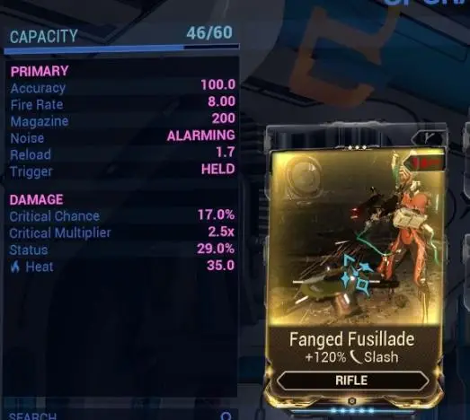 Warframe - Wpn stats