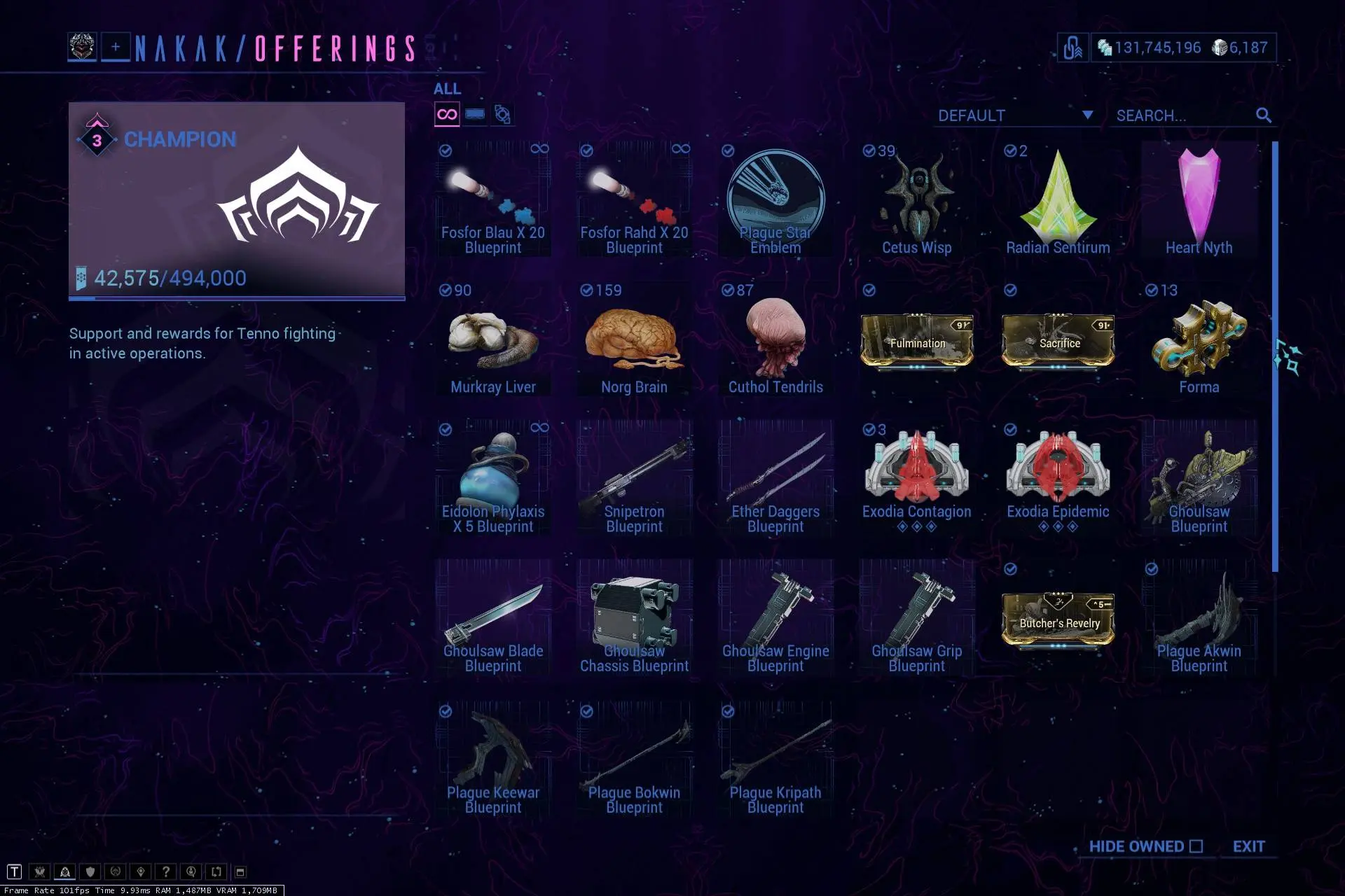 Plague Star - rewards