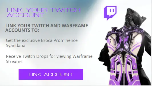 Warframe twitch link